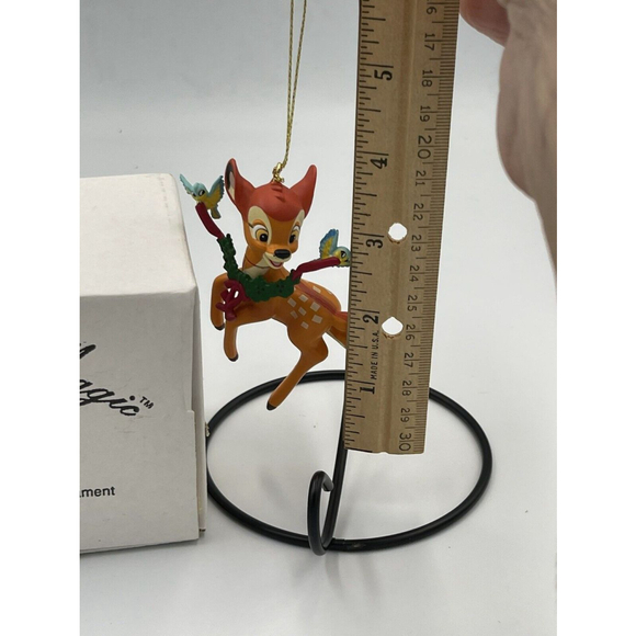 Disney Christmas Magic Ornaments W/Box Mickey Minnie Bambi Thumper Set/4 - Picture 4 of 14